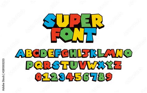 Super Font Vector Of Modern Abstract Alphabet Stock Vector Adobe Stock