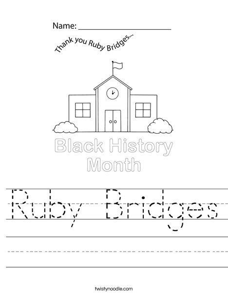 Ruby Bridges Worksheet Twisty Noodle