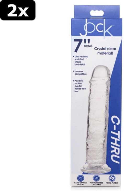 2x Jock C Thru Transparante Dildo 20 Cm Bol