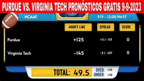 Purdue Vs Virginia Tech Week Pron Sticos Gratis De F Tbol