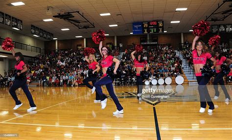 Members Of The Atlanta Hawks Dance Team Perform At South Gwinnett