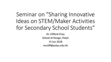 Maker culture and education | PPT