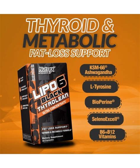 LIPO 6 BLACK THYROLEAN Nutrex Une fonction thyroïdienne saine