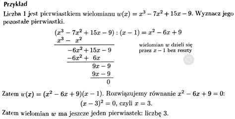 Liczba Jest Pierwiastkiem Wielomianu W X X X X Wyznacz