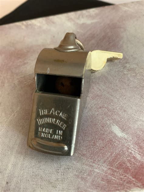 Vintage Acme Thunderer Whistle Made In England Metal Whistle Etsy