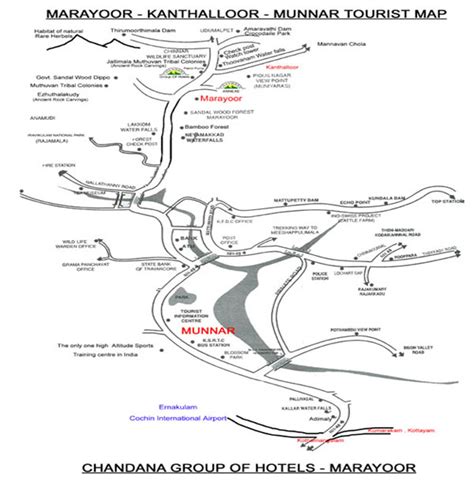 Tourist map of munnar | map of munnar | map of munnar india | munnar ...