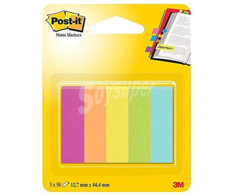 Post It Paquete De Notas Adhesivas De Colores 5x50mm Post It