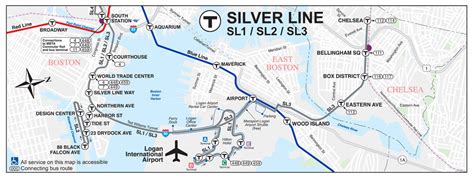 Silver Line Waterfront Map SL1/SL2/SL3 – MBTAgifts