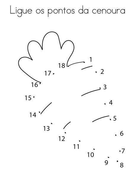 Atividade Infantil Ligar Os Pontos Cenoura Liga Pontos Atividades