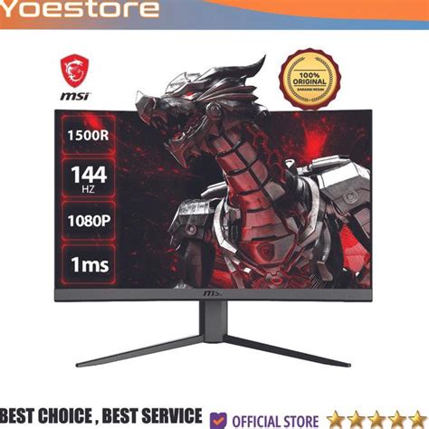 Jual Msi Optix G24c4 24 Inch Curved Gaming Monitor Fhd 144hz 1ms