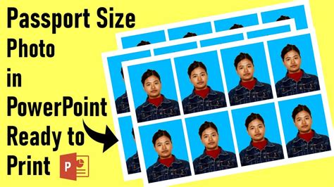 Powerpoint Tutorial How To Make Passport Size Photo In Powerpoint Ready To Print Save