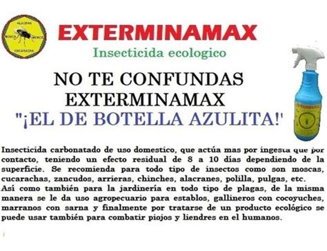 Exterminamax Insecticida Ecologico Mosquitos Moscas Hormiga Envío gratis