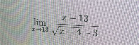 Solved Limx→13x 13x 42 3