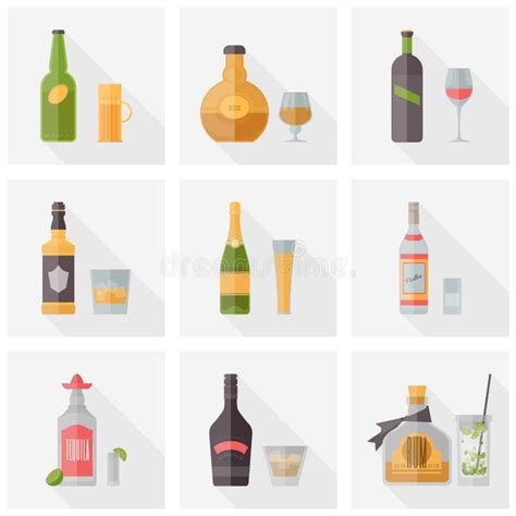 Tipos De Alcohol Y Bebidas Variedad Con Colecci N De Cristaler A