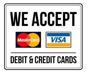 We Accept Debit And Credit Cards Sign Printable Templates Free Pdf