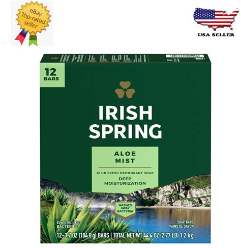 Irish Spring Bar Soap For Men Aloe Mist Deodorant Bar Soap Oz