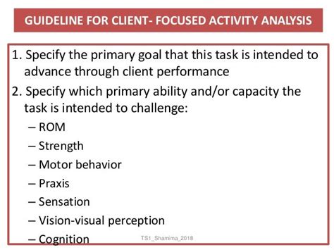 Activity Analysis In Occupational Therapy