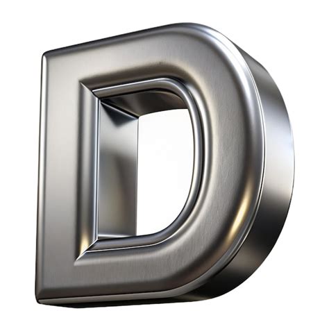 Premium Photo Letter D Uppercase On White Background Gun Metal D