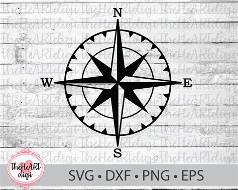 Nautical Compass Svg Compass Clipart Nautical Compass Png Etsy