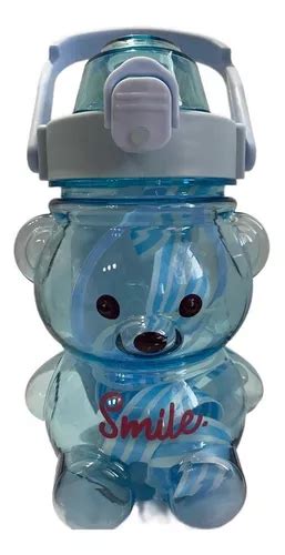 Botella De Agua Antiderrame Oso Bear Kawaii Stiker Ml Cuotas