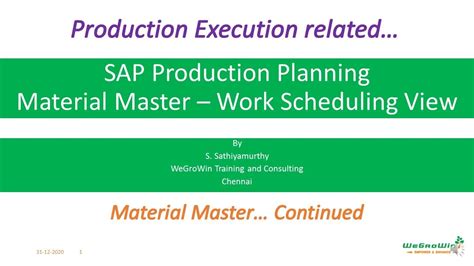 01 27 Sap Ppwork Scheduling View English Youtube