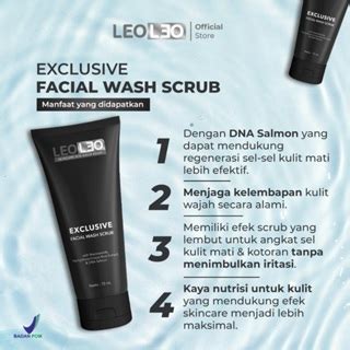 Jual LEOLEO Exclusive Facial Wash Scrub With DNA Salmon Facial Wash Man