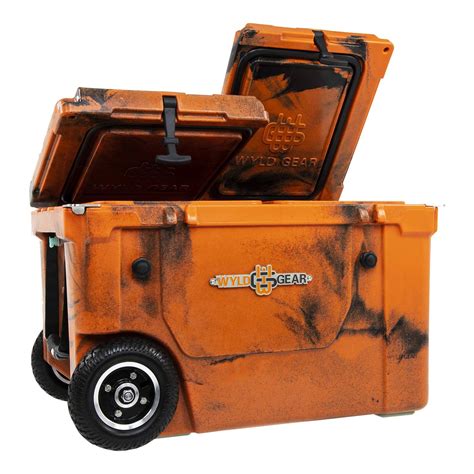 WYLD HC50-17OB 50 Qt. Dual Compartment Insulated Cooler w/ Wheels ...