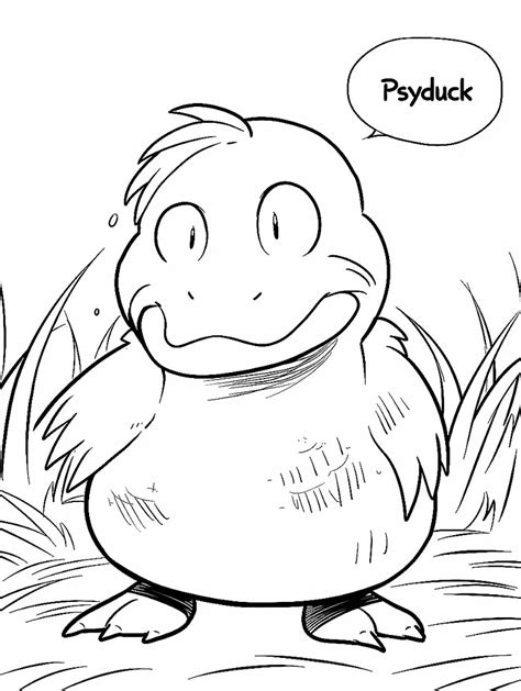 Confused Psyduck Coloring Page Pokemon Coloring Pages