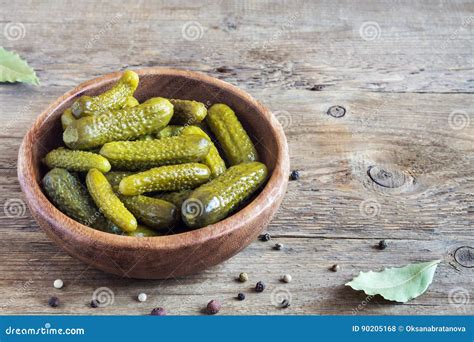 Pickled Gherkins Stock Photo Image Of Background Closeup 90205168