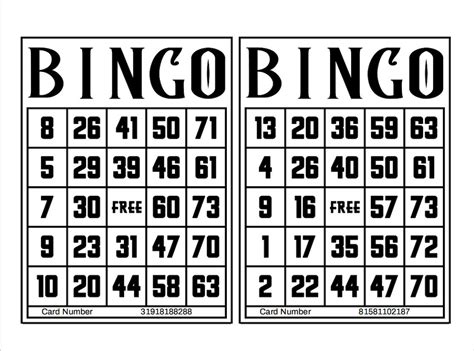 1200 Printable Bingo Cards 2 Per Page Large Activities For Seniors