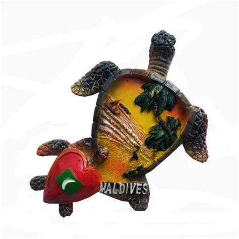 3D Autocollant Tortue Aimant de réfrigérateur Souvenir des Maldives