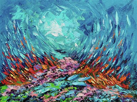 Underwater Art Sea Life Painting Original Art Coral Reef Wall Art