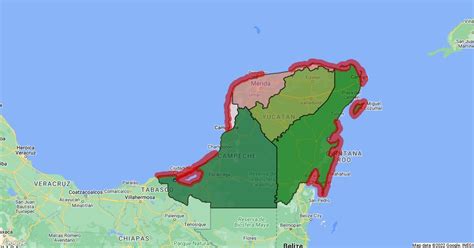 Yucatan Peninsula Ecosystems Scribble Maps