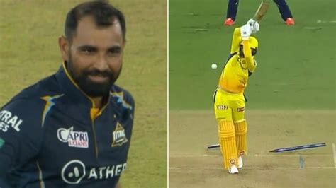 Watch Shamis 2 Stump Shattering Scorcher Makes His 100th Ipl Wicket