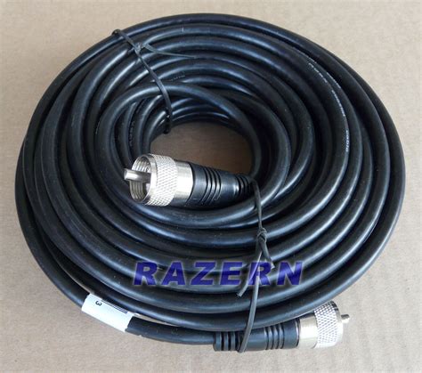 NEW Steren 100 Ft RG8X Mini 8 Coax Coaxial PL 259 UHF Ham Radio Antenna