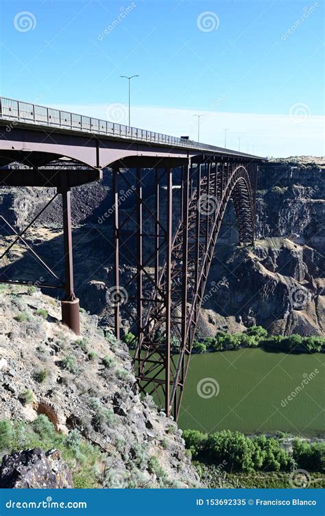 The Perrine Bridge in Twin Falls, Idaho. Stock Image - Image of ...