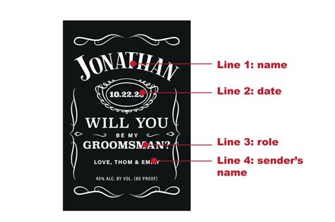 Custom Groomsman Whiskey Labels Whiskey Ts Best Man Etsy