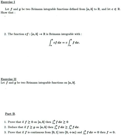 SOLVED Let F And G Be Two Riemann Integrable Functions Defined From A