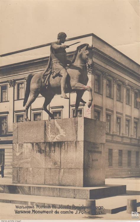 Pomnik Ksi Cia J Zefa Poniatowskiego Pierwsza Lokalizacja Warszawa