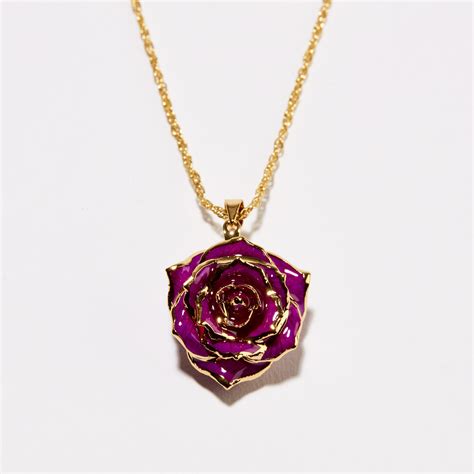 Fuchsia Bloom Eternal Necklace Eternal Rose Permanent Store Touch