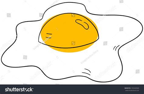 Vector Scrambled Egg Is Isolated On A White Background 105426569