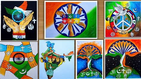 Best Paintings On Unity In Diversity Ek Bharat Shreshtha Bharat For