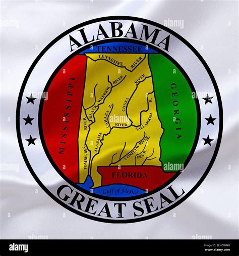 Usa Das Wappen Von Alabama Bundesstaat Der Usa Stock Photo Alamy