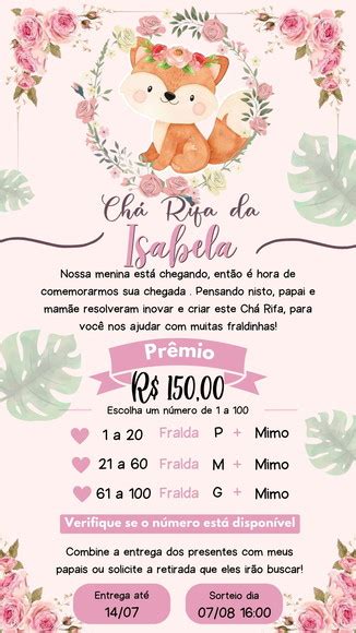 Chá Rifa Safari Baby Menina 3 Elo7 Produtos Especiais