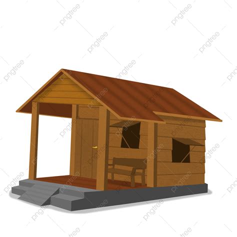 Rumah Kayu Rumah Rumah Sederhana Ilustrasi Rumah PNG Transparan