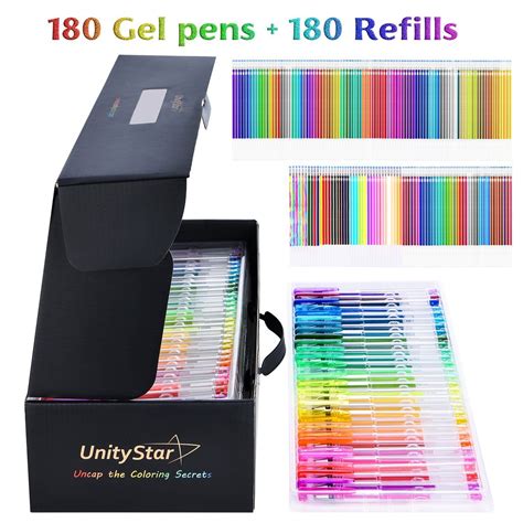 24 36 48 Color Gel Pen Set Refills Metallic Pastel Neon Glitter Sketch Drawing Color Pen School