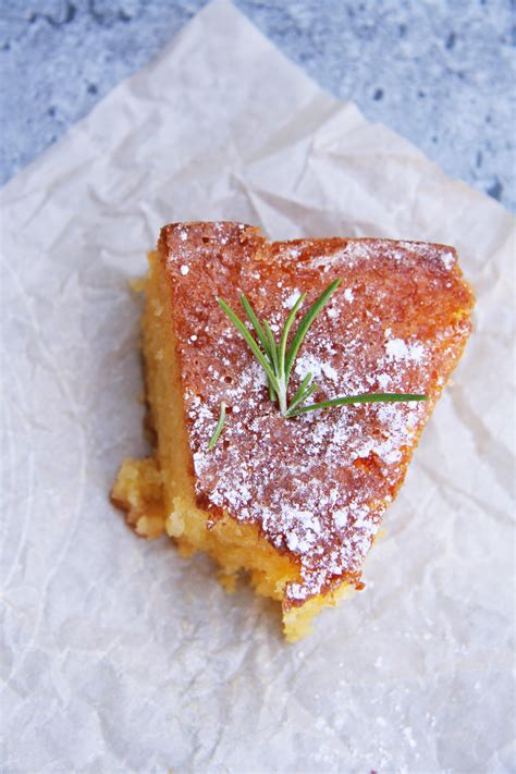 Rosemary Lemon Cornmeal Cake