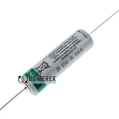 Батарейка SAFT LS 14500 AA CNA 3,6V литиевая LiSOCl2 с выводами под ...