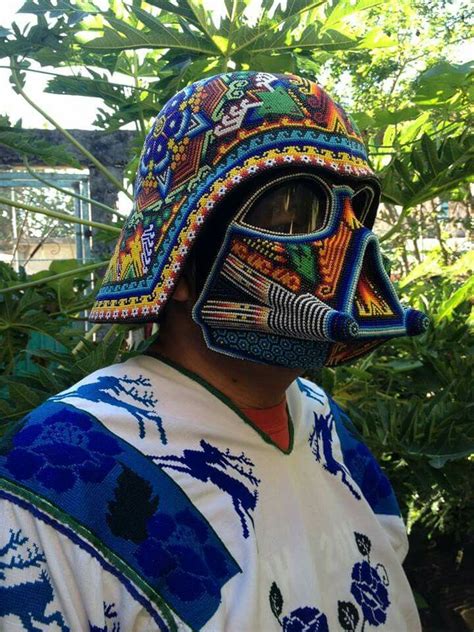 Artsy Mexican Huichol Darth Vader Helmet Huichol Vamos a bailar México