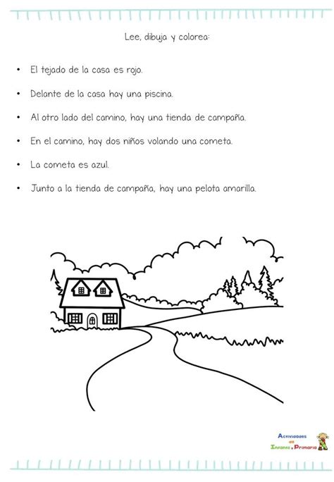 Comprensi N Lectora De Instrucciones Lee Dibuja Y Colorea Dibujos De